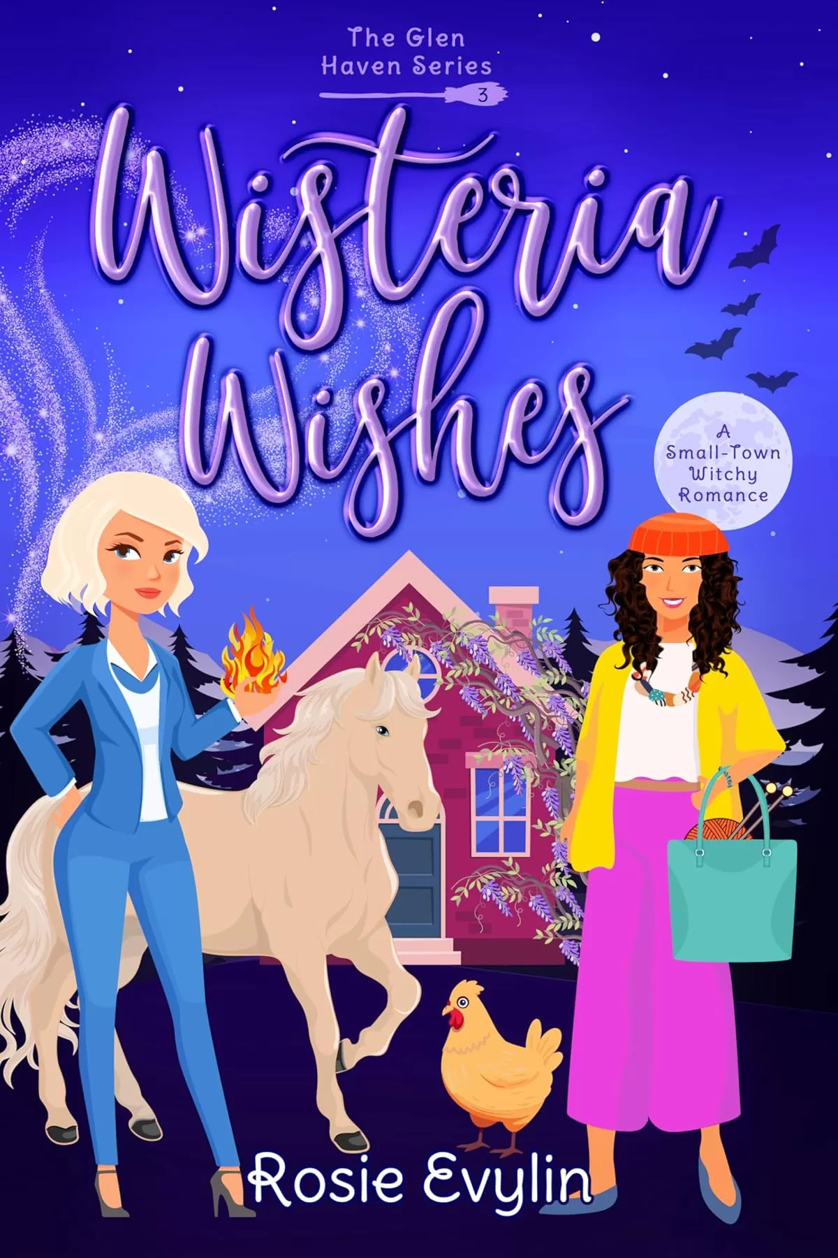 Wisteria Wishes: A Small Town Witchy Romance (Glen Haven #3) by Rosie Evylin