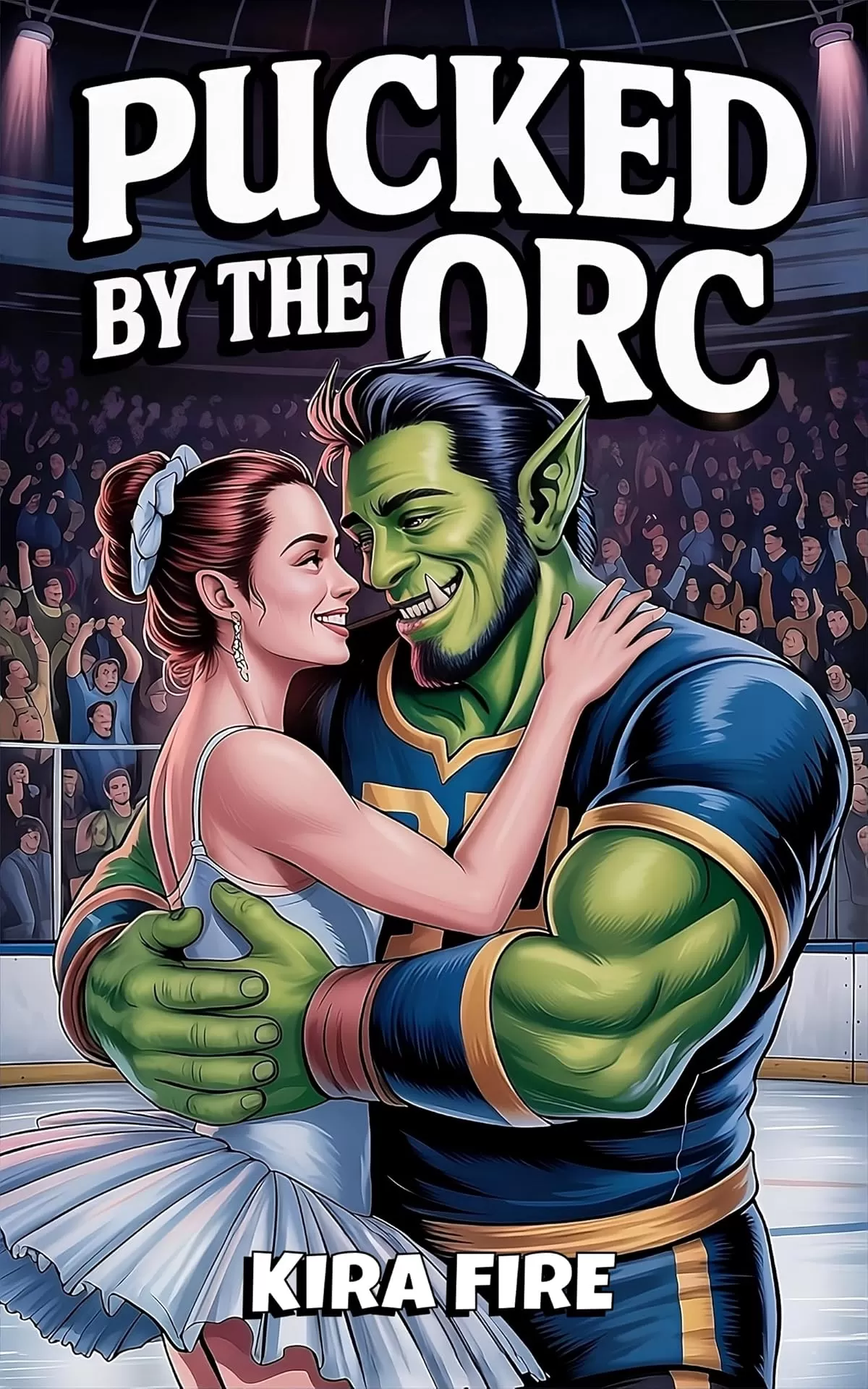 Pucked by the Orc: A spicy monster romance featuring a grumpy orc, sunshine ballerina single mom, and a fake dating disaster (Monster Dating Agency #2) by Kira Fire