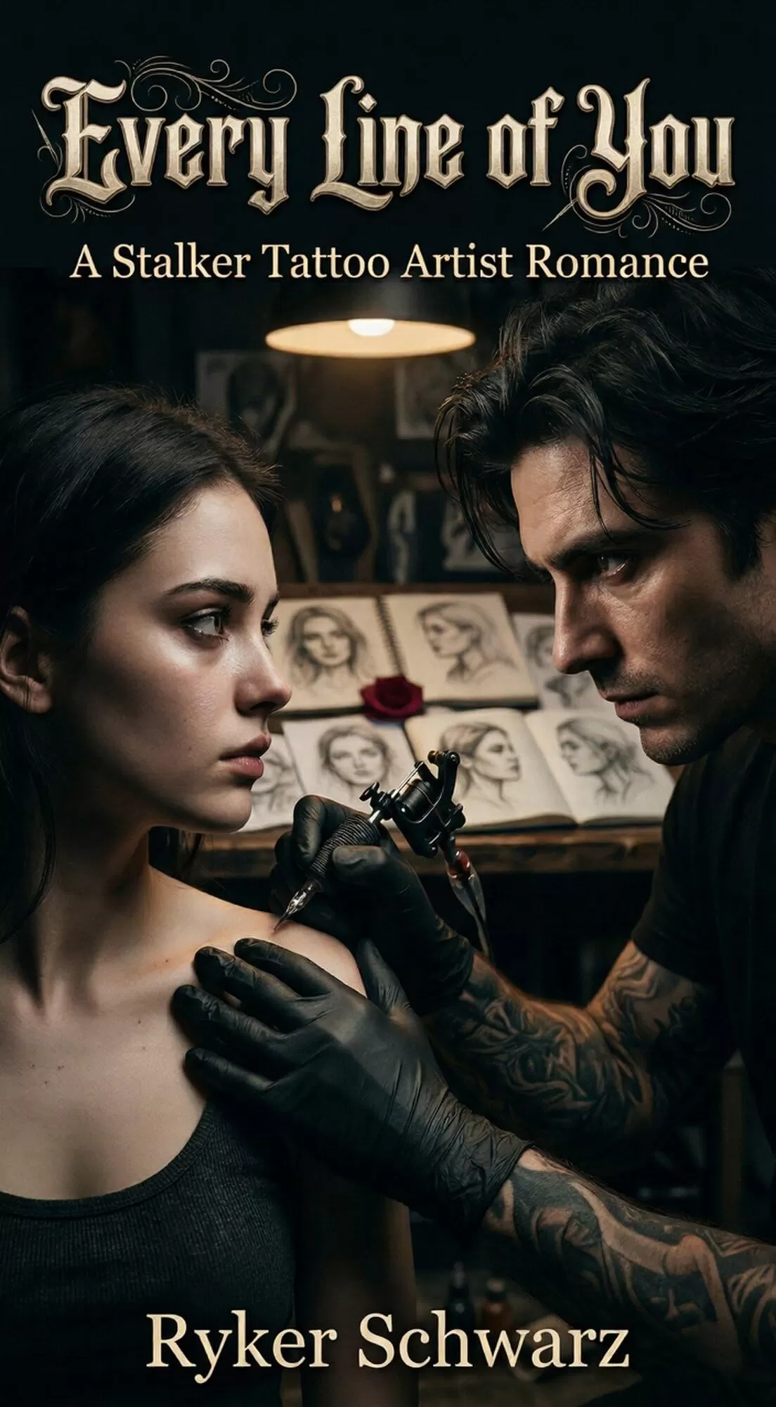 Every Line of You: A Stalker Tattoo Artist Romance (Marked by Obsession #1) by Ryker Schwarz