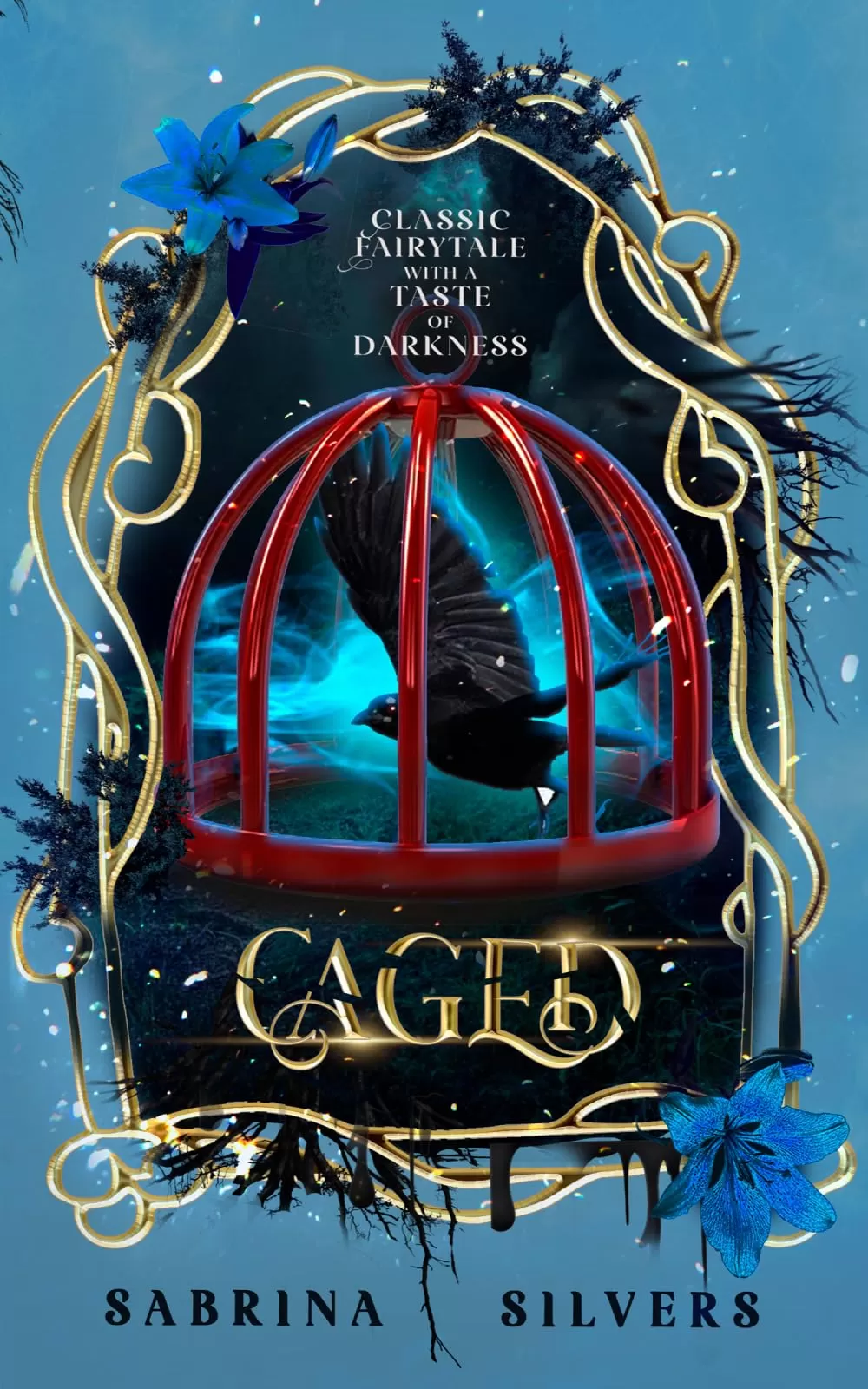 Caged: A Rapunzel-Inspired Romantasy (MMF Omegaverse) by Sabrina Silvers