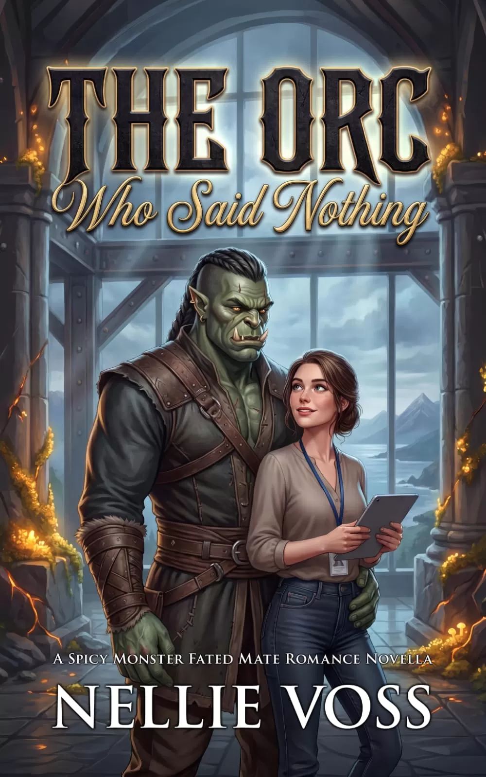 The Orc Who Said Nothing: A Spicy Monster Fated Mate Romance Novella (Her Orc match) by Nellie Voss